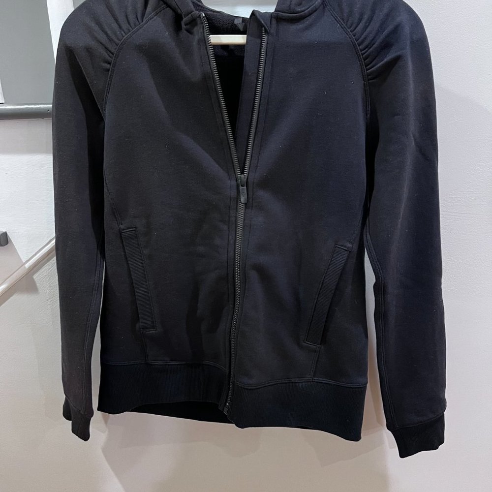 Lululemon Black Zip-up Hoodie Sweatshirt - size 4